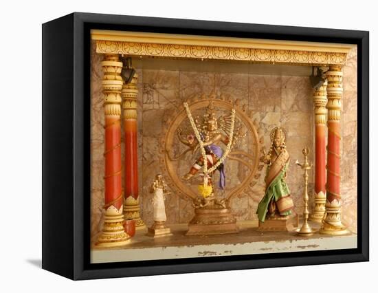 Shrine with Hindu Deity, a Dancing Shiva, at Sri Maha Mariamman Temple, Kuala Lumpur, Malaysia-Richard Nebesky-Framed Premier Image Canvas