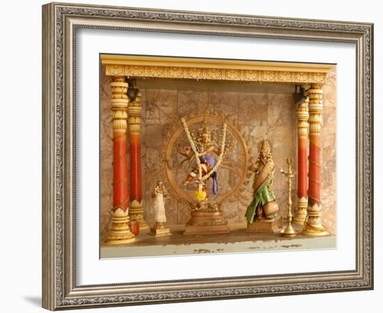 Shrine with Hindu Deity, a Dancing Shiva, at Sri Maha Mariamman Temple, Kuala Lumpur, Malaysia-Richard Nebesky-Framed Photographic Print