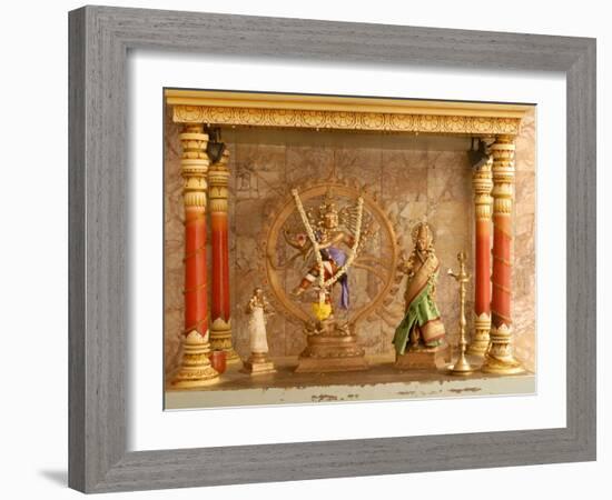 Shrine with Hindu Deity, a Dancing Shiva, at Sri Maha Mariamman Temple, Kuala Lumpur, Malaysia-Richard Nebesky-Framed Photographic Print