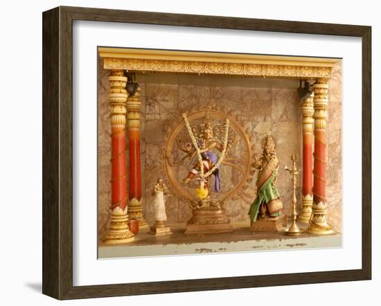 Shrine with Hindu Deity, a Dancing Shiva, at Sri Maha Mariamman Temple, Kuala Lumpur, Malaysia-Richard Nebesky-Framed Photographic Print