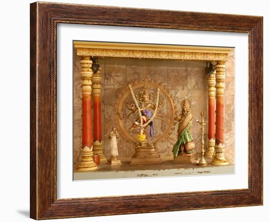 Shrine with Hindu Deity, a Dancing Shiva, at Sri Maha Mariamman Temple, Kuala Lumpur, Malaysia-Richard Nebesky-Framed Photographic Print