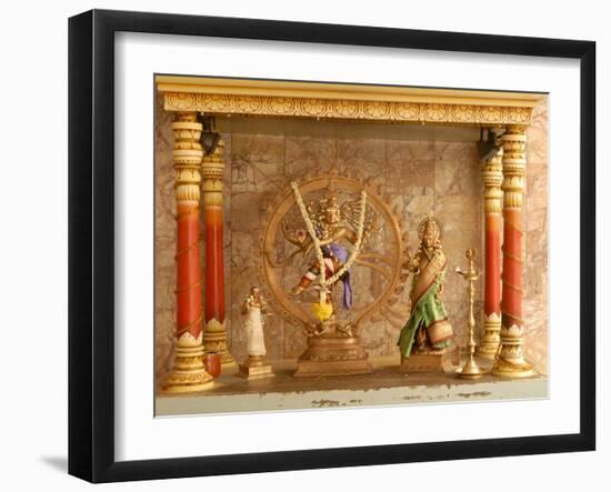 Shrine with Hindu Deity, a Dancing Shiva, at Sri Maha Mariamman Temple, Kuala Lumpur, Malaysia-Richard Nebesky-Framed Photographic Print