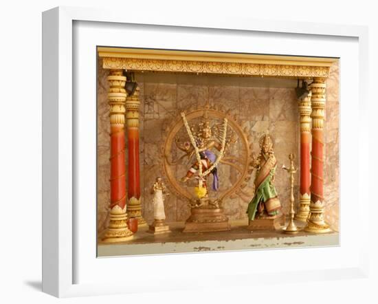 Shrine with Hindu Deity, a Dancing Shiva, at Sri Maha Mariamman Temple, Kuala Lumpur, Malaysia-Richard Nebesky-Framed Photographic Print