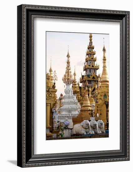 Shrines and Pagodas at Shwedagon Pagoda, Yangon-Annie Owen-Framed Photographic Print