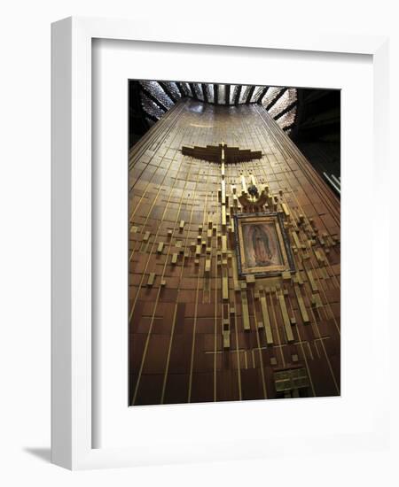 Shroud of Our Lady of Guadalupe, Modern Or New Basilica, Our Lady of Guadalupe, Mexico City, Mexico-Wendy Connett-Framed Photographic Print