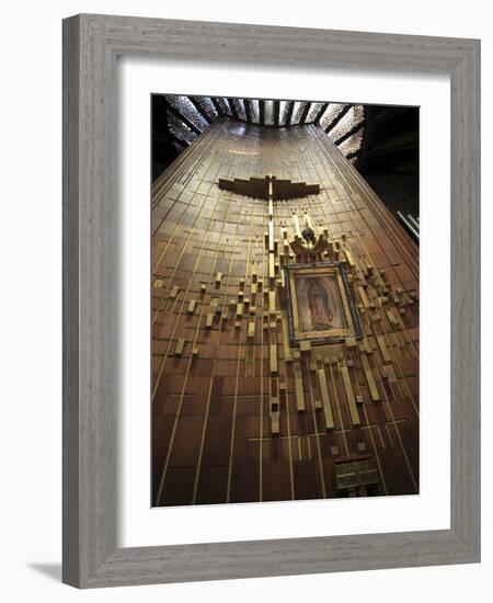 Shroud of Our Lady of Guadalupe, Modern Or New Basilica, Our Lady of Guadalupe, Mexico City, Mexico-Wendy Connett-Framed Photographic Print