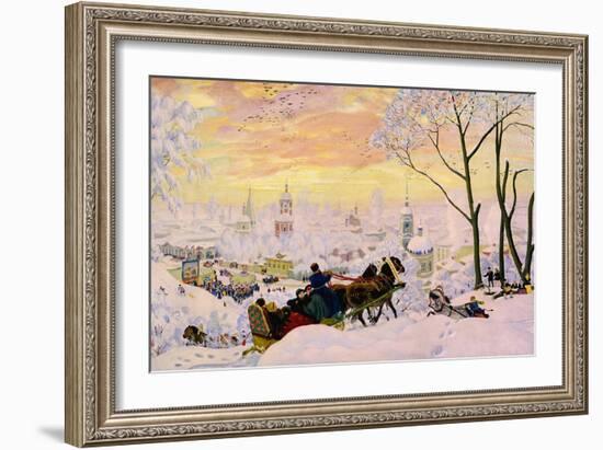 Shrovetide, 1916-Boris Michaylovich Kustodiev-Framed Giclee Print