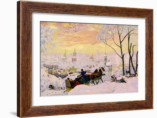 Shrovetide, 1916-Boris Michaylovich Kustodiev-Framed Giclee Print