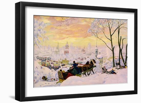 Shrovetide, 1916-Boris Michaylovich Kustodiev-Framed Giclee Print