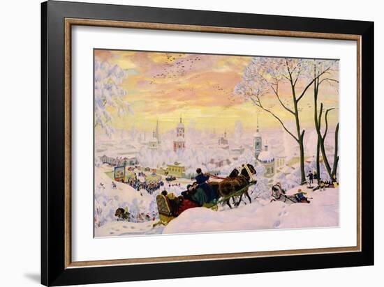 Shrovetide, 1916-Boris Michaylovich Kustodiev-Framed Giclee Print