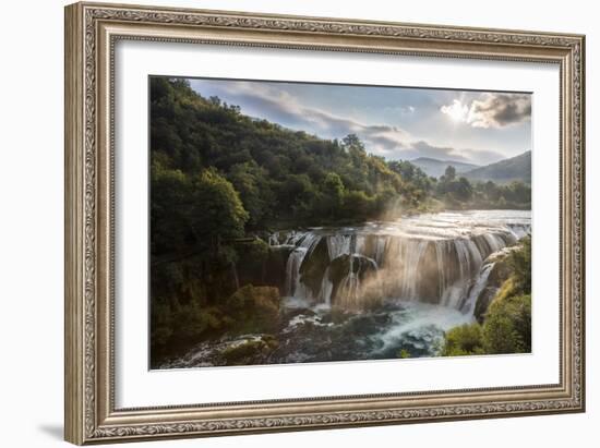 Štrba?ki Buk, Una NP. Štrba?ki Buk Waterfalls Una River, Borders Bosnia, Herzegovina & Croatia-Karine Aigner-Framed Photographic Print