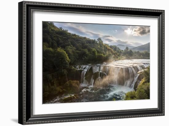 Štrba?ki Buk, Una NP. Štrba?ki Buk Waterfalls Una River, Borders Bosnia, Herzegovina & Croatia-Karine Aigner-Framed Photographic Print