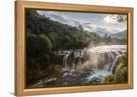 Štrba?ki Buk, Una NP. Štrba?ki Buk Waterfalls Una River, Borders Bosnia, Herzegovina & Croatia-Karine Aigner-Framed Premier Image Canvas