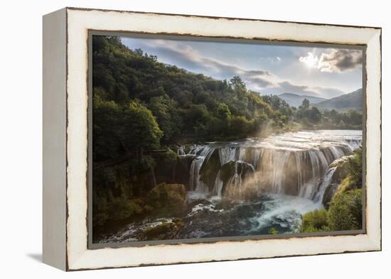 Štrba?ki Buk, Una NP. Štrba?ki Buk Waterfalls Una River, Borders Bosnia, Herzegovina & Croatia-Karine Aigner-Framed Premier Image Canvas