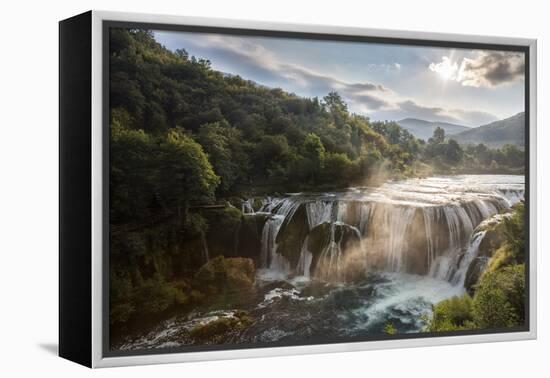 Štrba?ki Buk, Una NP. Štrba?ki Buk Waterfalls Una River, Borders Bosnia, Herzegovina & Croatia-Karine Aigner-Framed Premier Image Canvas