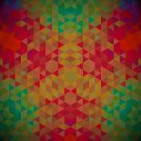 Kaleidoscope Geometric Dark Pattern-shumo4ka-Framed Art Print