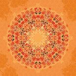 Ornamental Round Floral Lace Pattern-shumo4ka-Framed Art Print