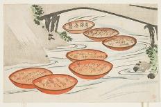 Sake Cups in a River, C.1854-59-Shumpo-Giclee Print