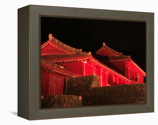 Shuri Castle by Night-null-Framed Premier Image Canvas