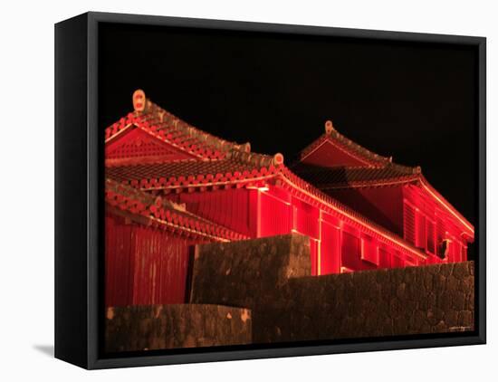 Shuri Castle by Night-null-Framed Premier Image Canvas