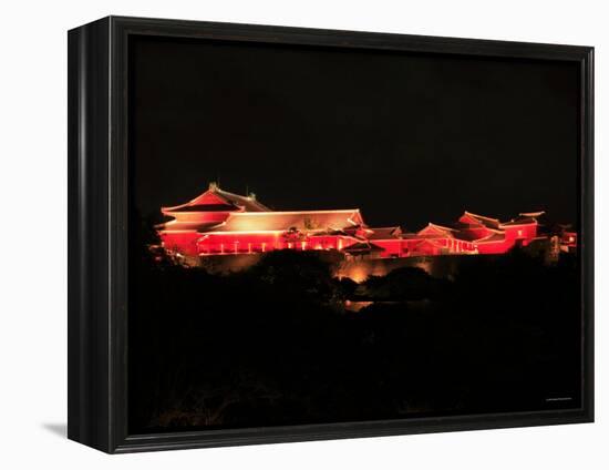 Shuri Castle by Night-null-Framed Premier Image Canvas