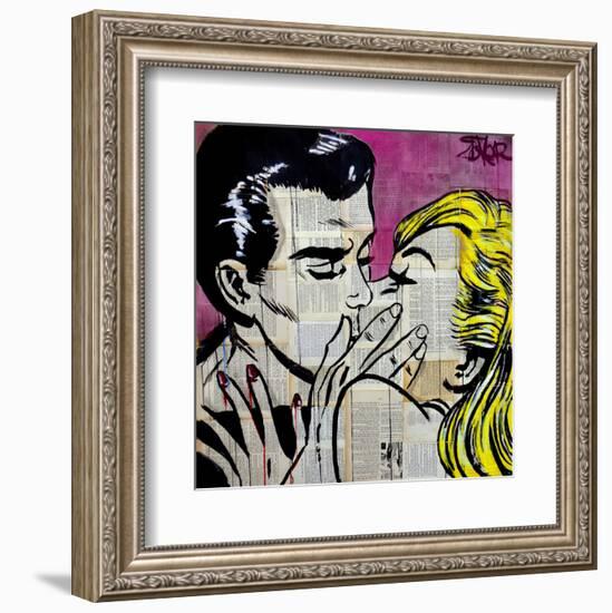 Shut Up and Kiss Me-Loui Jover-Framed Art Print