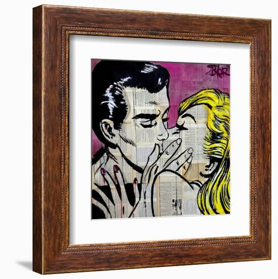 Shut Up and Kiss Me-Loui Jover-Framed Art Print