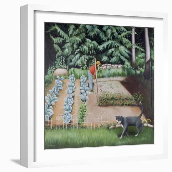 Shutesbury Garden, 1993-Caroline Jennings-Framed Giclee Print