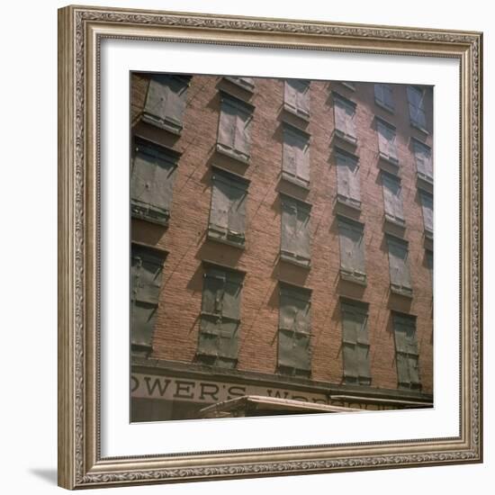 Shuttered Warehouse on Worth Street Lit by Late Day Sunlight-Walker Evans-Framed Photographic Print