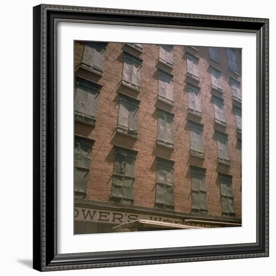 Shuttered Warehouse on Worth Street Lit by Late Day Sunlight-Walker Evans-Framed Photographic Print