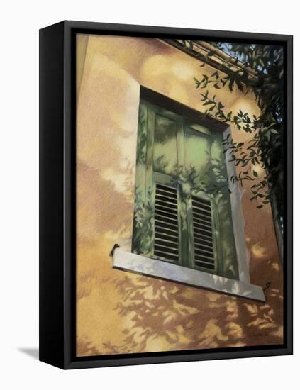 Shuttered Window in Italy, c.1996-Helen J. Vaughn-Framed Premier Image Canvas