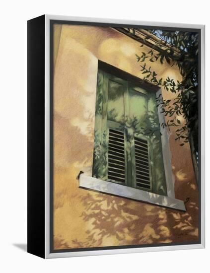 Shuttered Window in Italy, c.1996-Helen J. Vaughn-Framed Premier Image Canvas