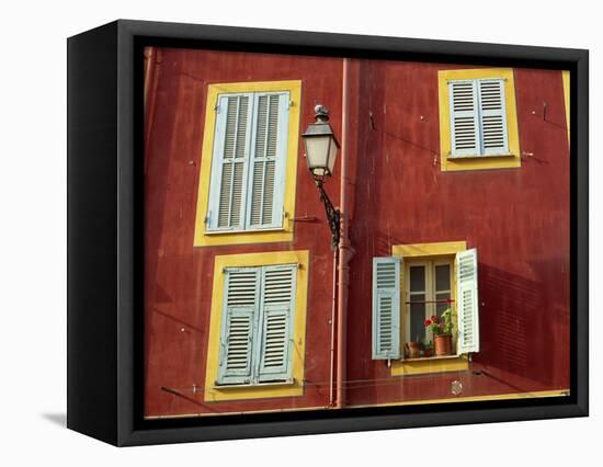 Shuttered Windows in the Old Town, Nice, Provence, France-I Vanderharst-Framed Premier Image Canvas