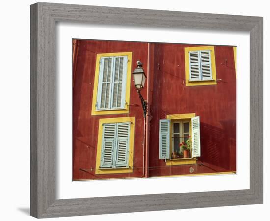 Shuttered Windows in the Old Town, Nice, Provence, France-I Vanderharst-Framed Photographic Print