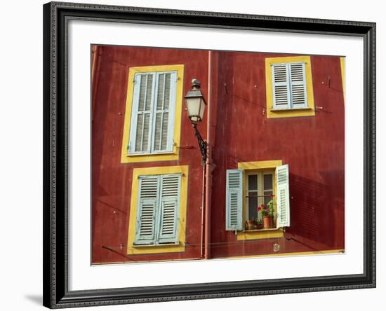 Shuttered Windows in the Old Town, Nice, Provence, France-I Vanderharst-Framed Photographic Print