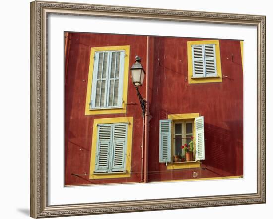 Shuttered Windows in the Old Town, Nice, Provence, France-I Vanderharst-Framed Photographic Print