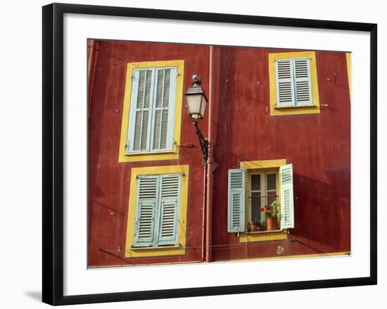 Shuttered Windows in the Old Town, Nice, Provence, France-I Vanderharst-Framed Photographic Print