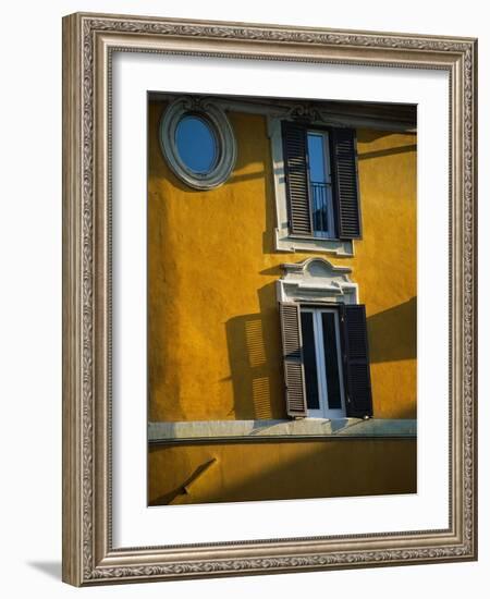 Shuttered Windows on Yellow Building-Bill Ross-Framed Photographic Print