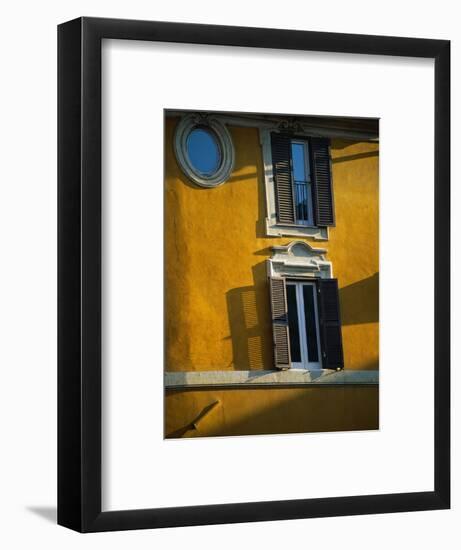 Shuttered Windows on Yellow Building-Bill Ross-Framed Photographic Print