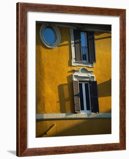 Shuttered Windows on Yellow Building-Bill Ross-Framed Photographic Print
