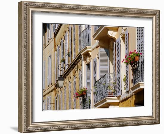Shutters and Balconies, Aix En Provence, Provence, France, Europe-John Miller-Framed Photographic Print