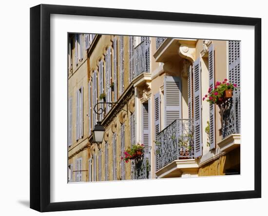 Shutters and Balconies, Aix En Provence, Provence, France, Europe-John Miller-Framed Photographic Print