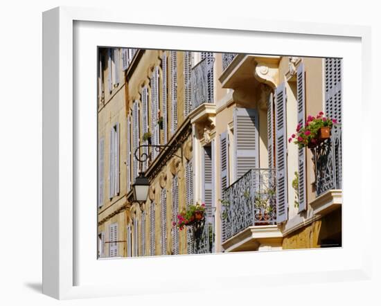 Shutters and Balconies, Aix En Provence, Provence, France, Europe-John Miller-Framed Photographic Print