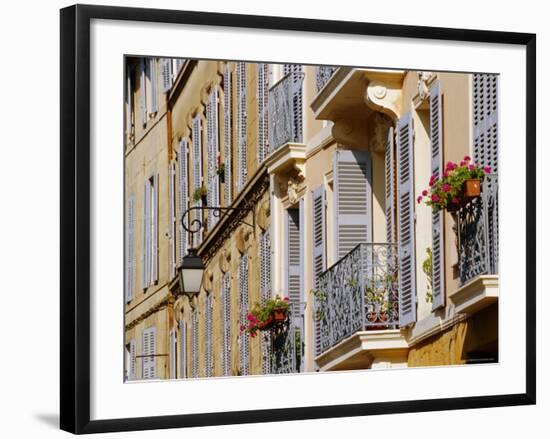 Shutters and Balconies, Aix En Provence, Provence, France, Europe-John Miller-Framed Photographic Print