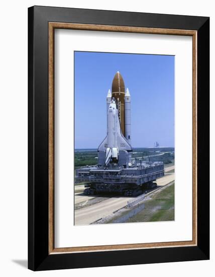 Shuttle Being Transported-Bettmann-Framed Photographic Print