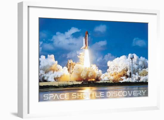 Shuttle Discovery Launch-null-Framed Art Print