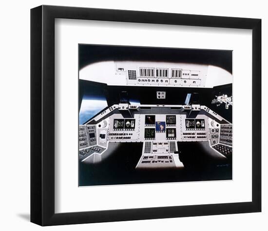 Shuttle Electronic Flight Deck-null-Framed Art Print