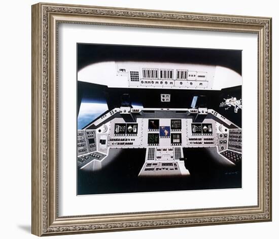 Shuttle Electronic Flight Deck-null-Framed Art Print