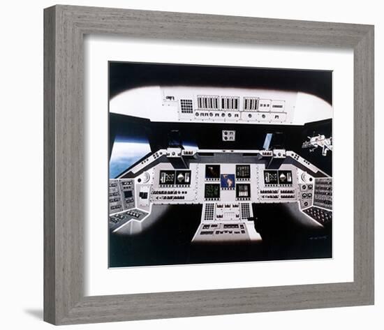 Shuttle Electronic Flight Deck-null-Framed Art Print