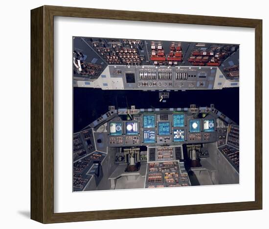 Shuttle Flight Deck-null-Framed Art Print